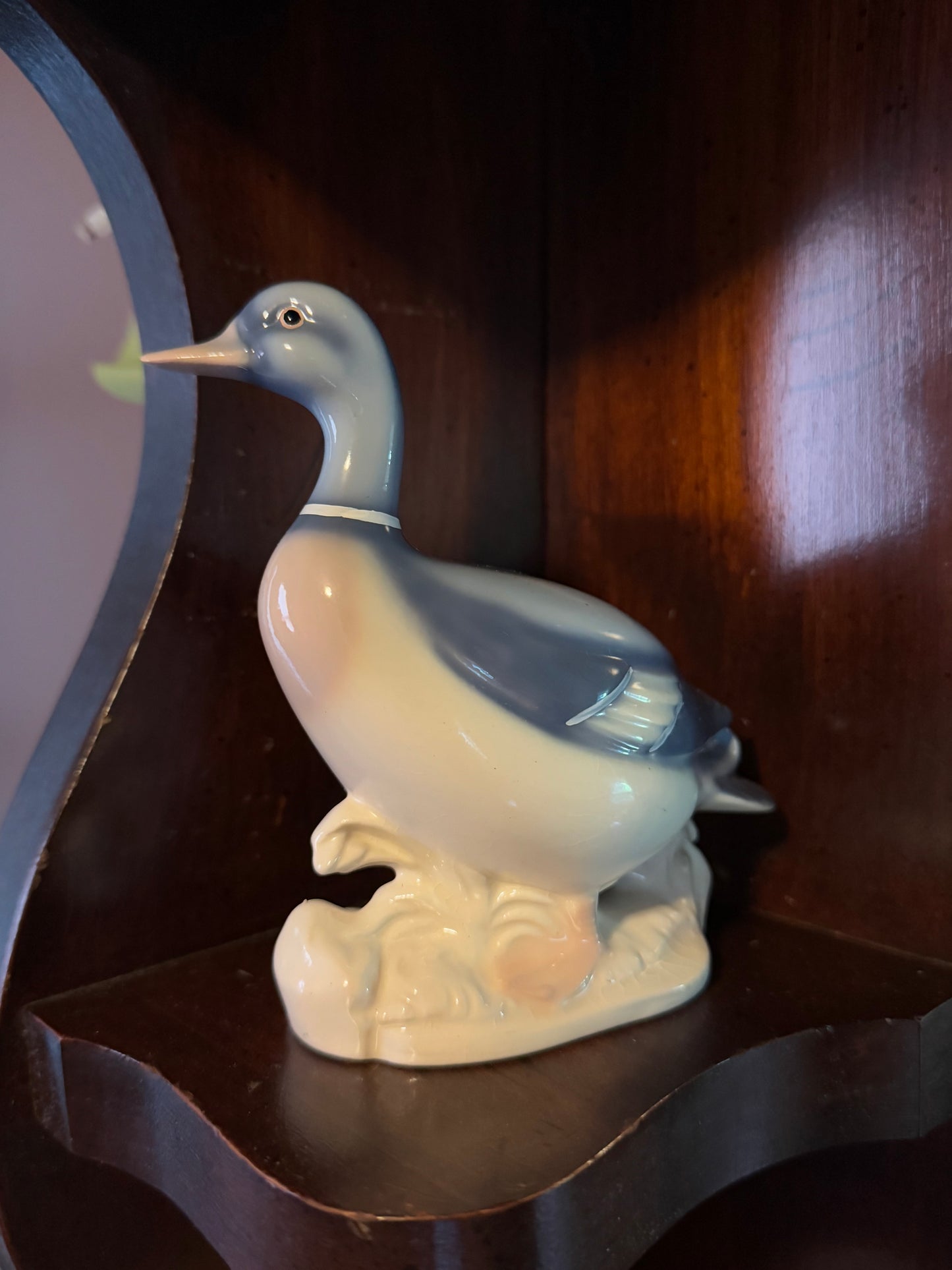 Blue Ceramic Duck