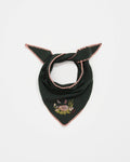 Dark Green Knit Triangle Scarf