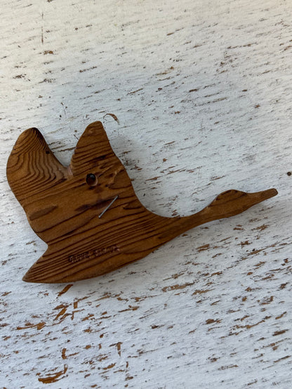 Hand Carved Wooden Flying Geese-Set of 2