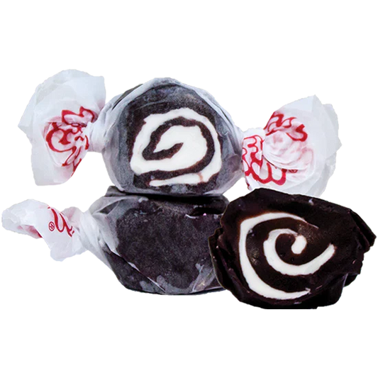 Black Licorice Swirls Salt Water Taffy - 30 pc. box