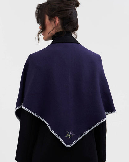 Dark Blue Knit Triangle Blanket