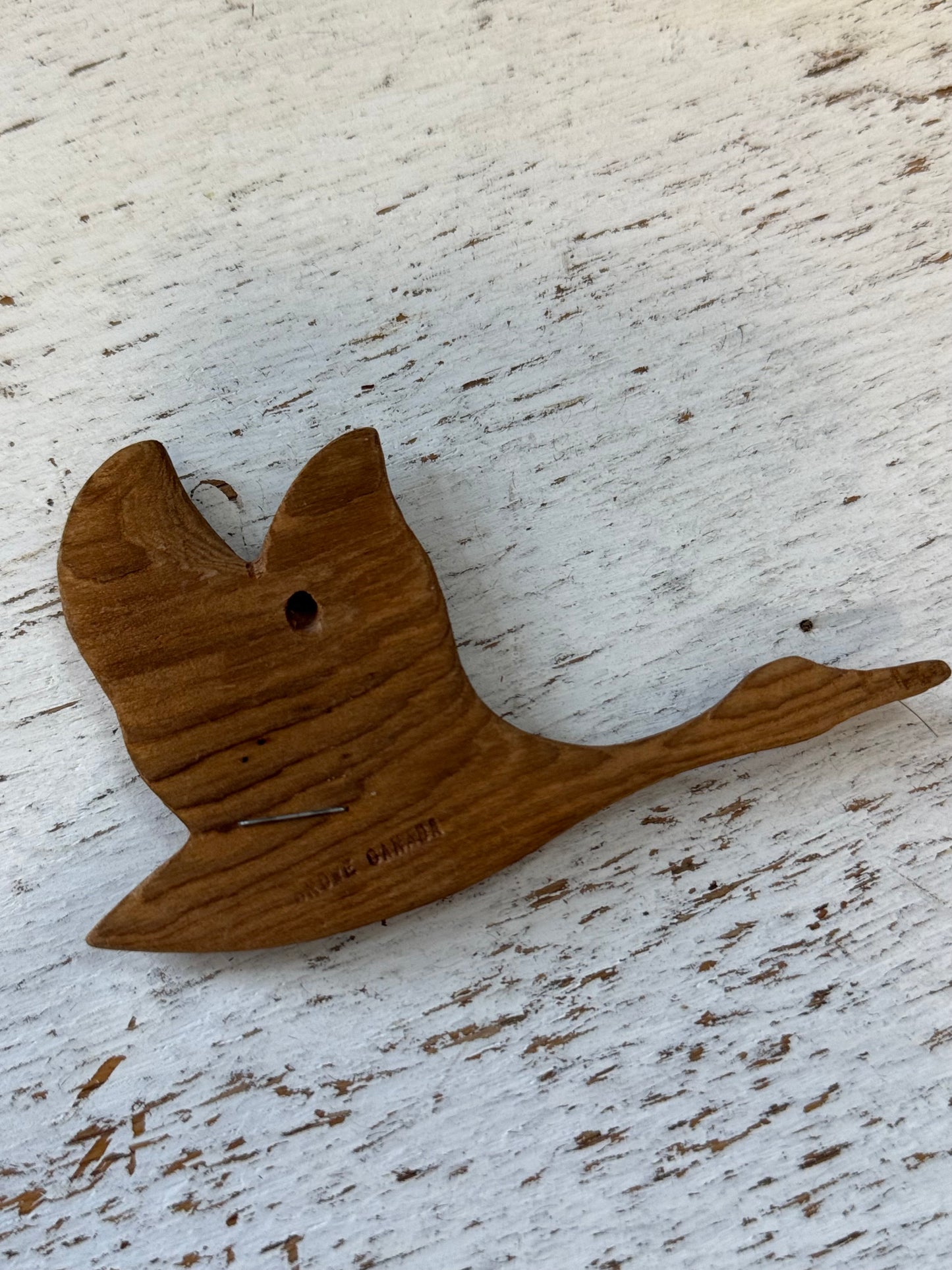 Hand Carved Wooden Flying Geese-Set of 2