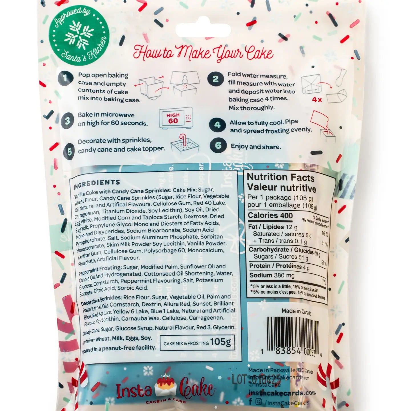 Christmas Candy Cane Cake Mix Kit