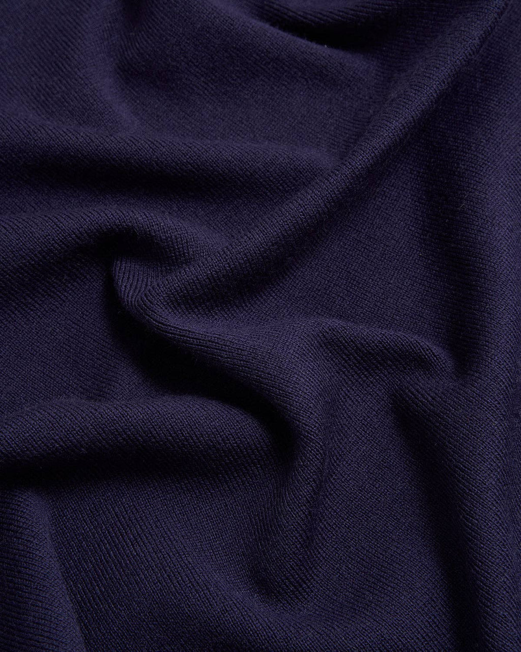 Dark Blue Knit Triangle Blanket Scarf