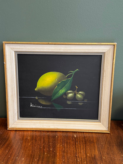 Original oil Still Life-Lime