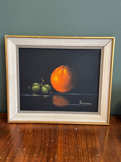 Original oil Still Life-Orange
