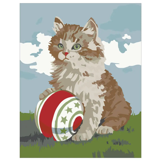 Cat and Ball Magnet