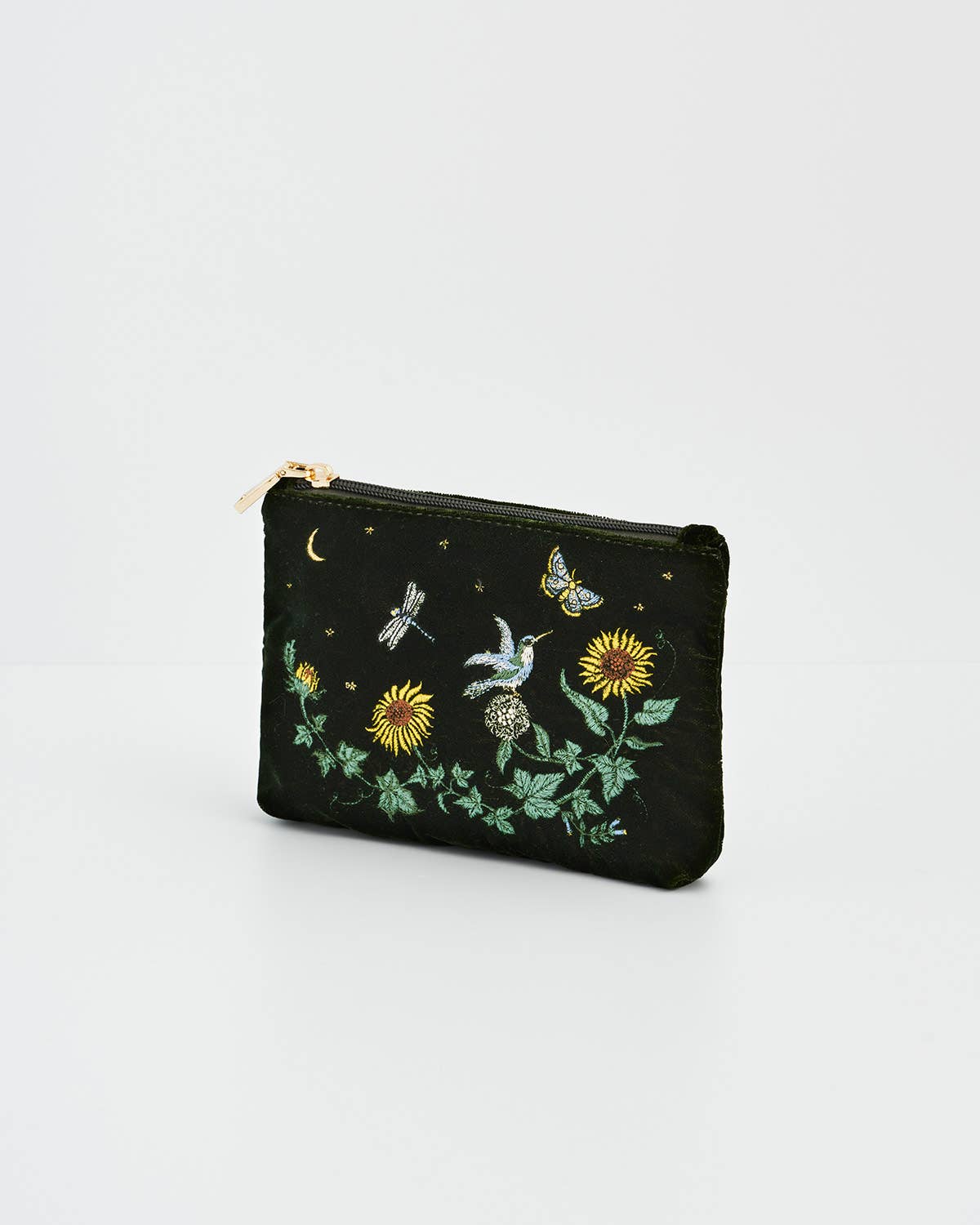 Sunflower Embroidered Pouch