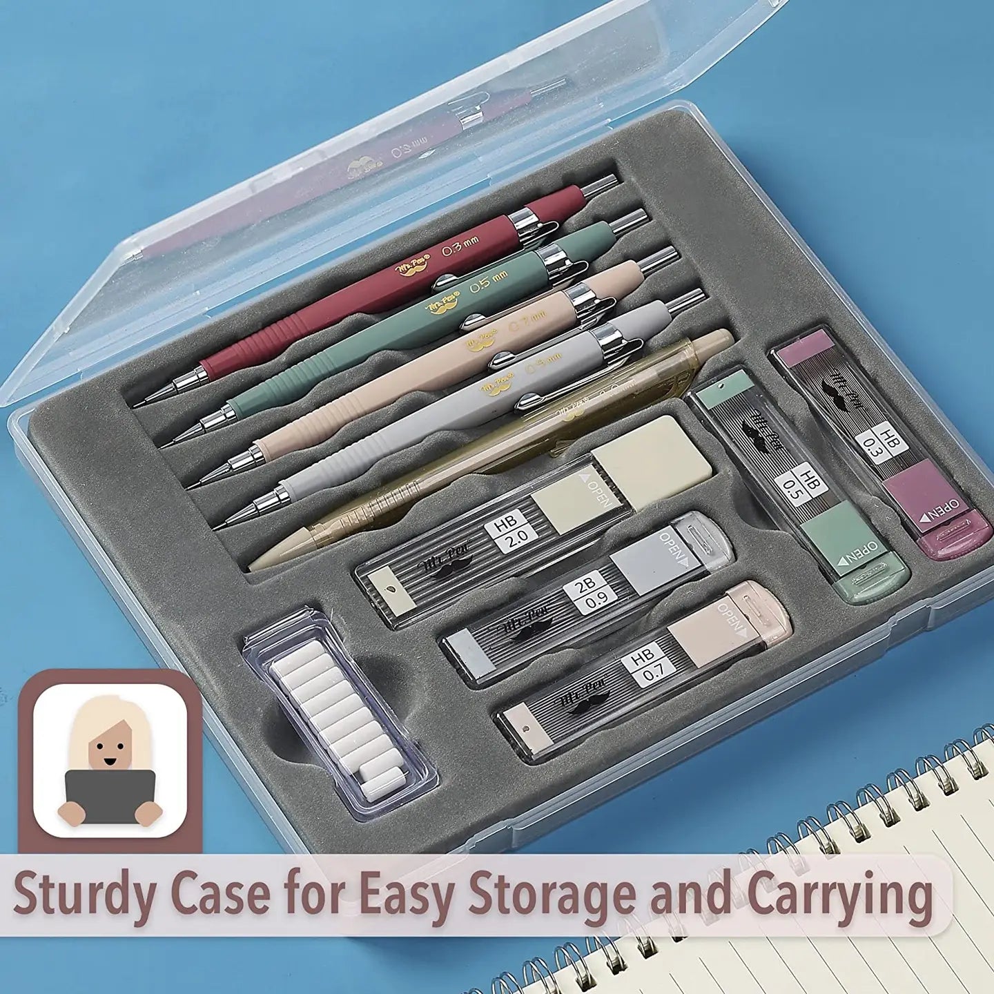 Mechanical Pencil Set With Case