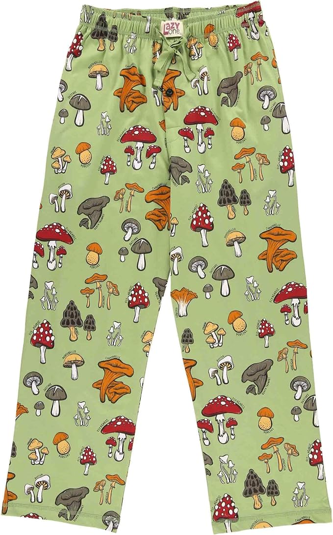 Cotton PJ Pants-Mushrooms