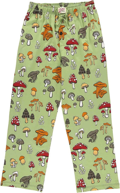 Cotton PJ Pants-Mushrooms