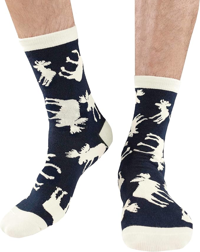 Blue Classic Moose Adult Socks