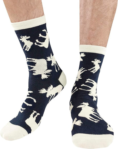 Blue Classic Moose Adult Socks