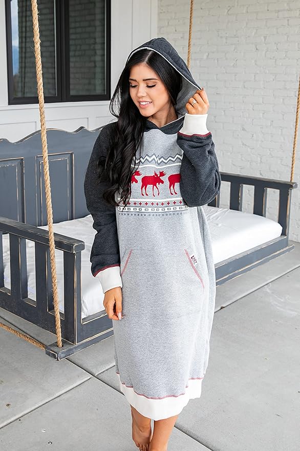 Sleep Hoodie-Cabin Moose