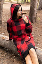 Sleep Hoodie-Buffalo Plaid