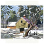 Snowy Barn Magnet