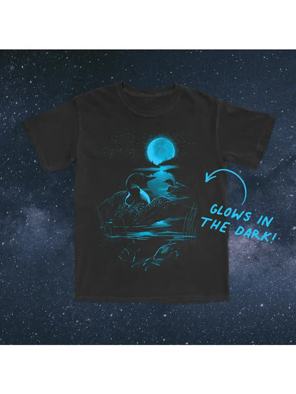 Moonlit Loon T-Shirt-Glow In The Dark