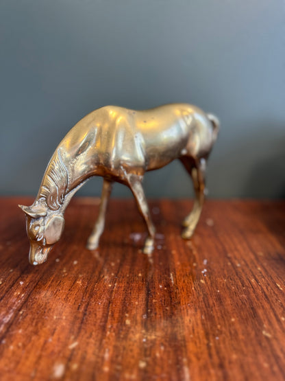 Standing Brass Horse