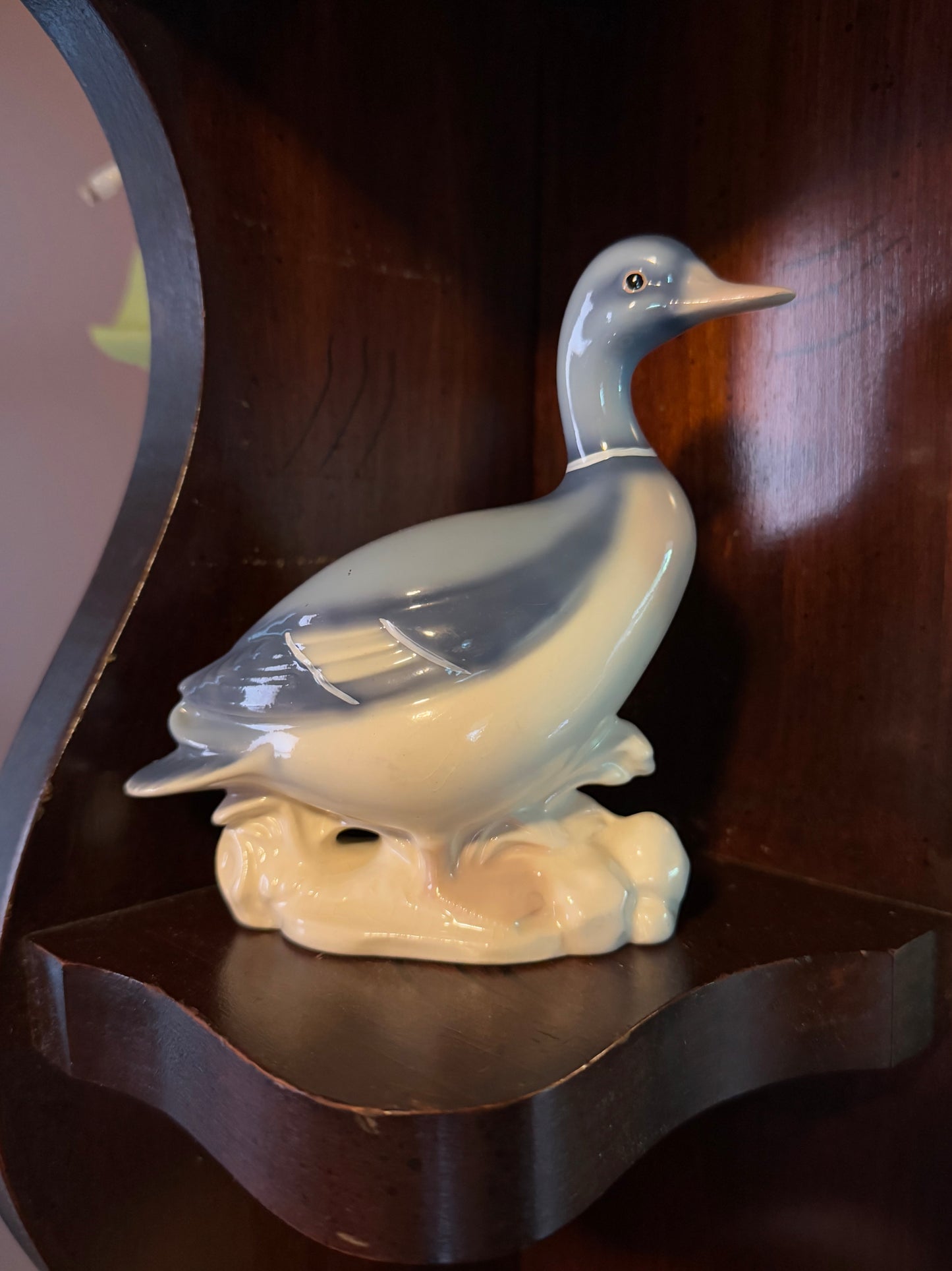 Blue Ceramic Duck