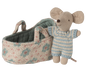 Baby Mouse in Carry Cot-Blue