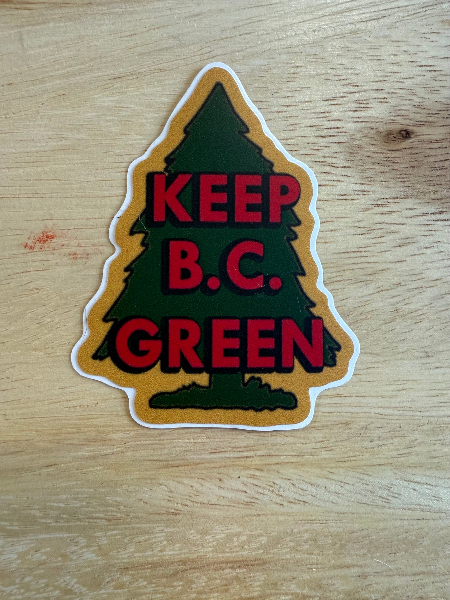 Keep BC Green Sticker
