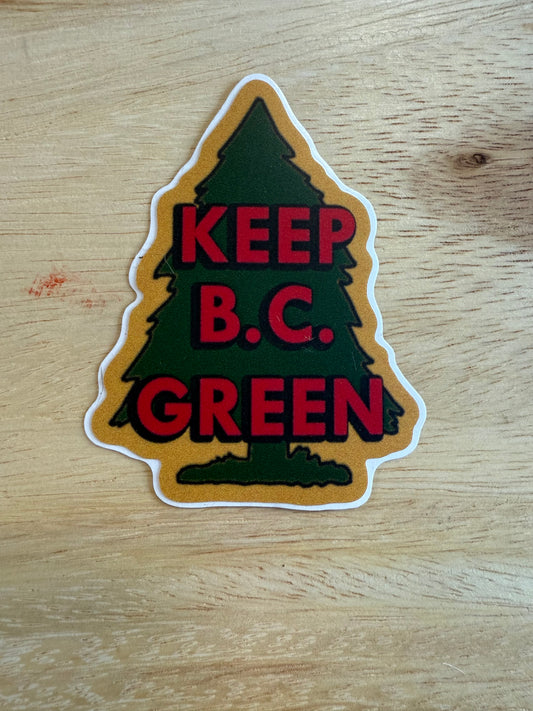Keep BC Green Sticker