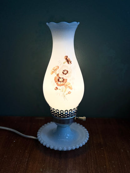 Milk Glass Lantern Lamp