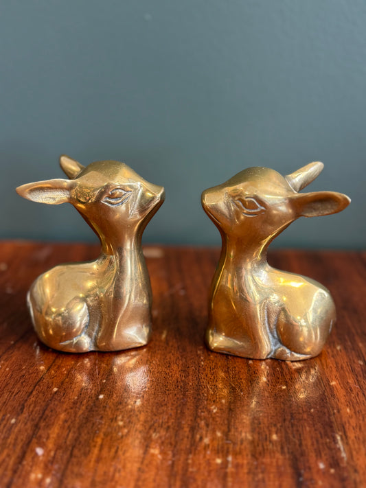 Set of Brass Fawns