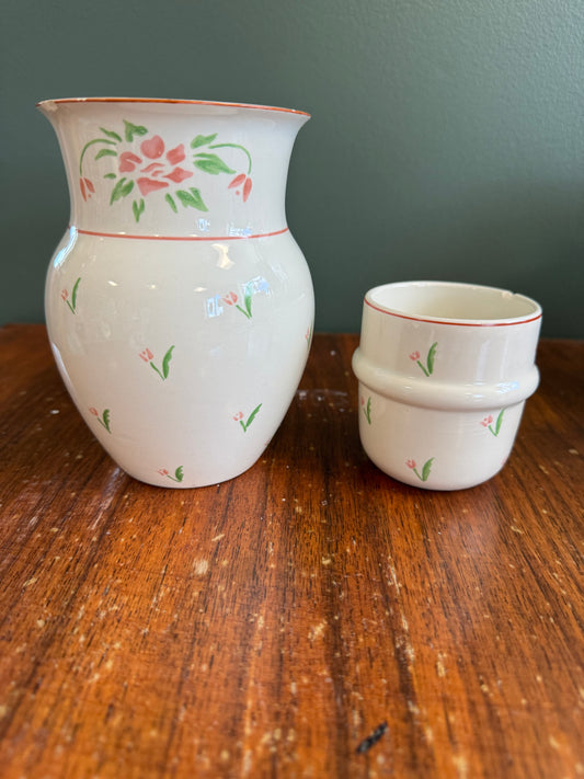 Vinage Floral Carafe