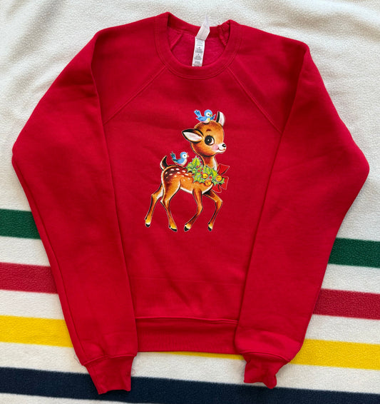 Christmas Deer Crewneck Sweater-Kids