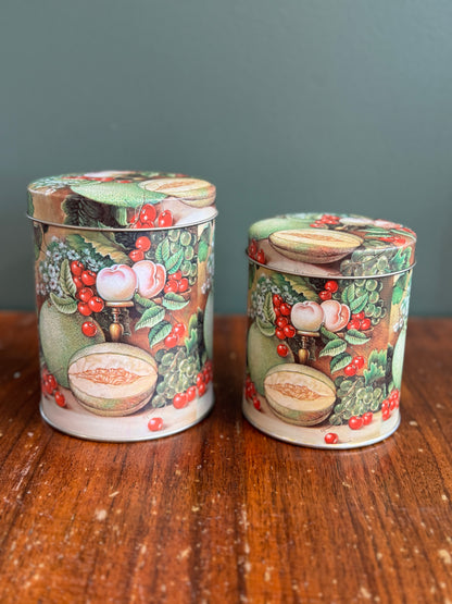 Summer Fruit Tins-Set of 2