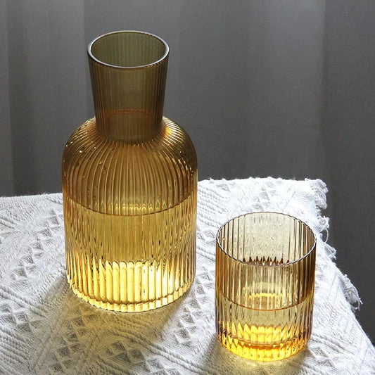Golden Sunset Carafe with matching Tumbler