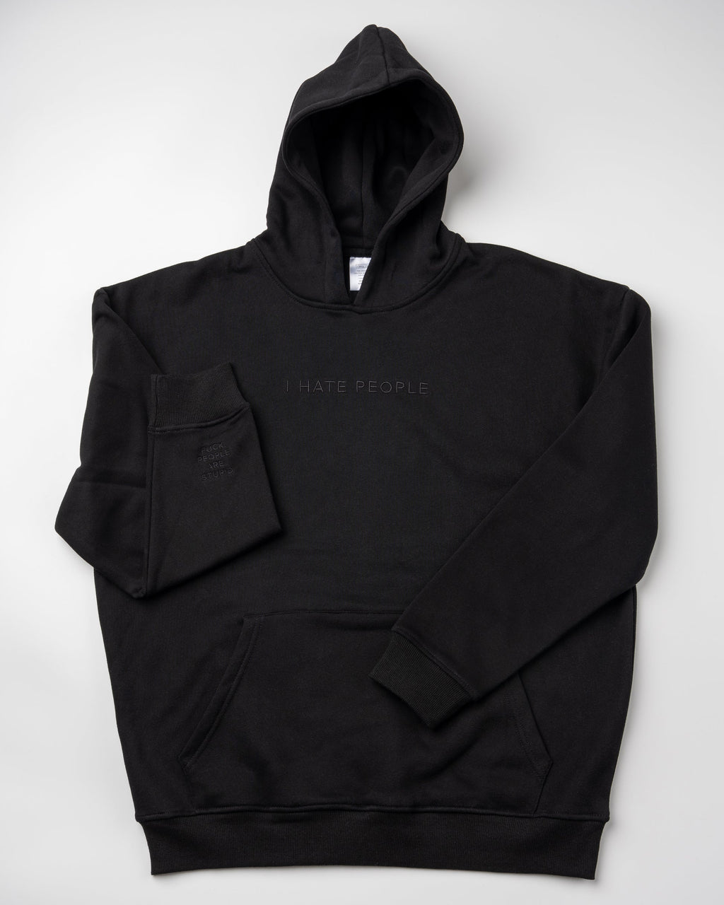 I Hate People Black Hoodie