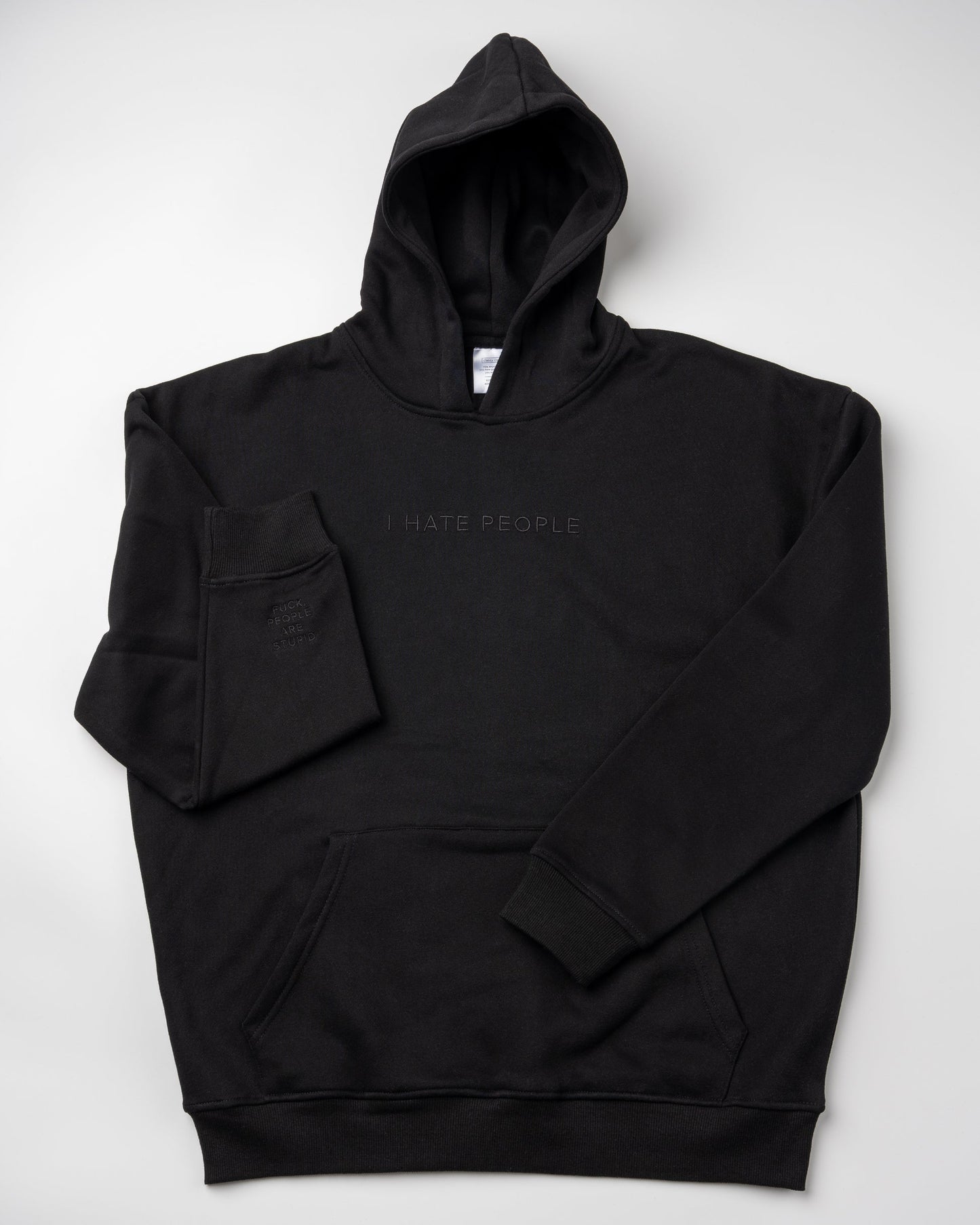 I Hate People Black Hoodie