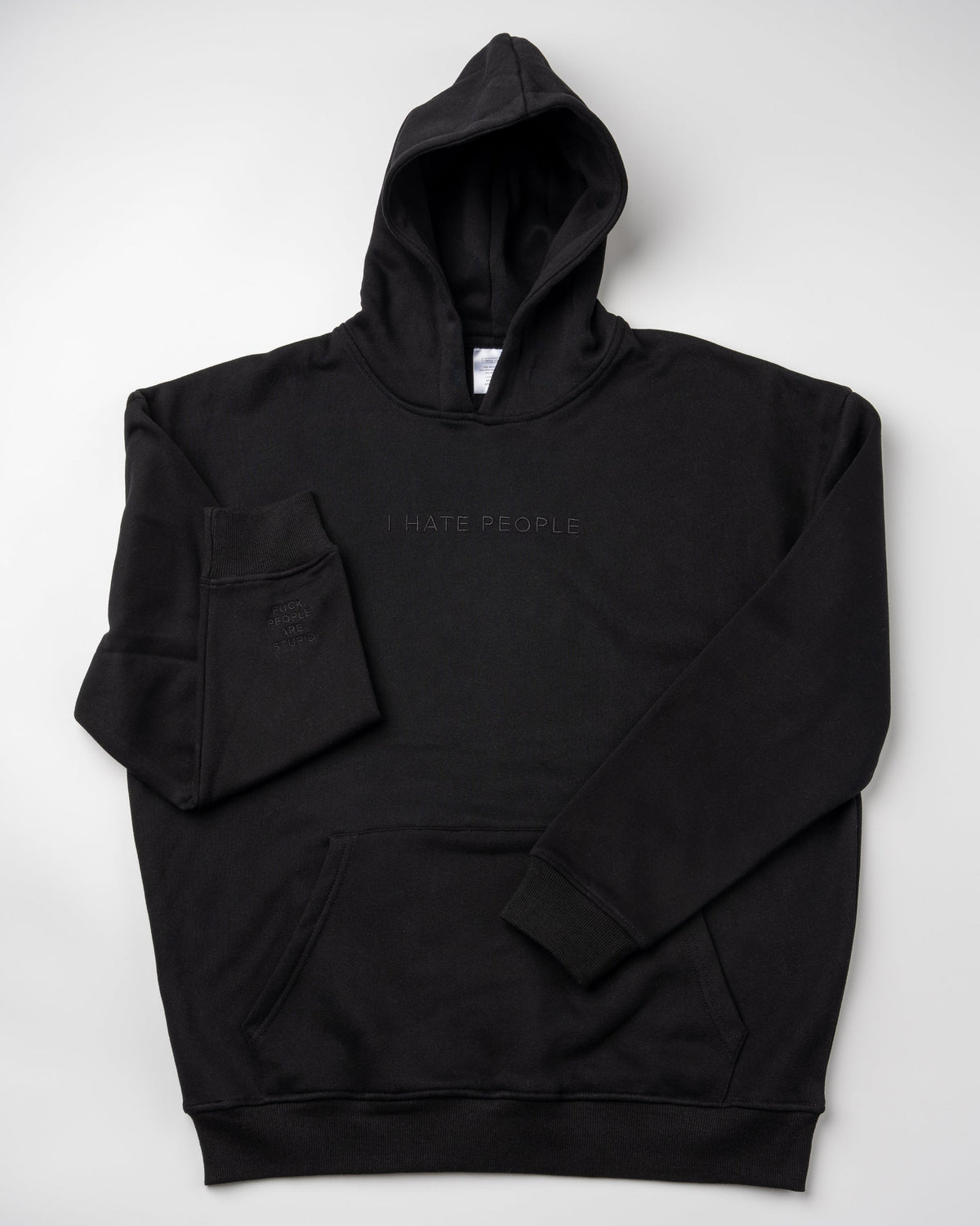 I Hate People Black Hoodie