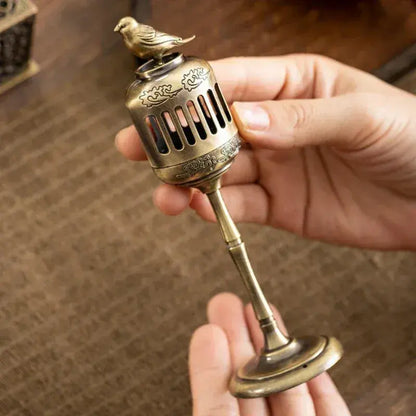 Brass Bird Cage Incense Holder