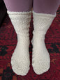 Cream Sherpa Slipper Socks