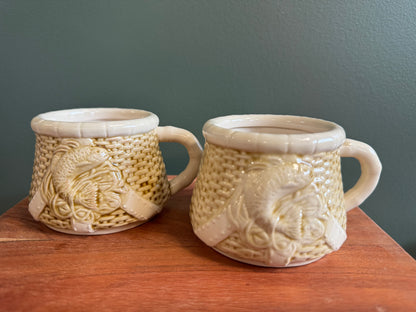 Vintage Fishing Mugs-Set of 2