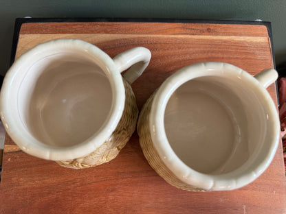 Vintage Fishing Mugs-Set of 2
