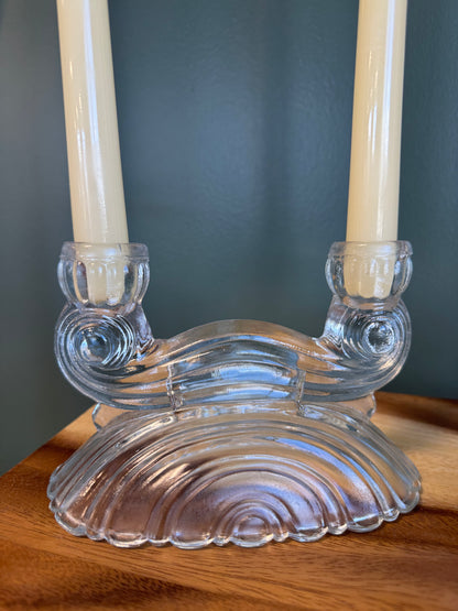 Pre-Loved Art Deco Glass Candlesticks