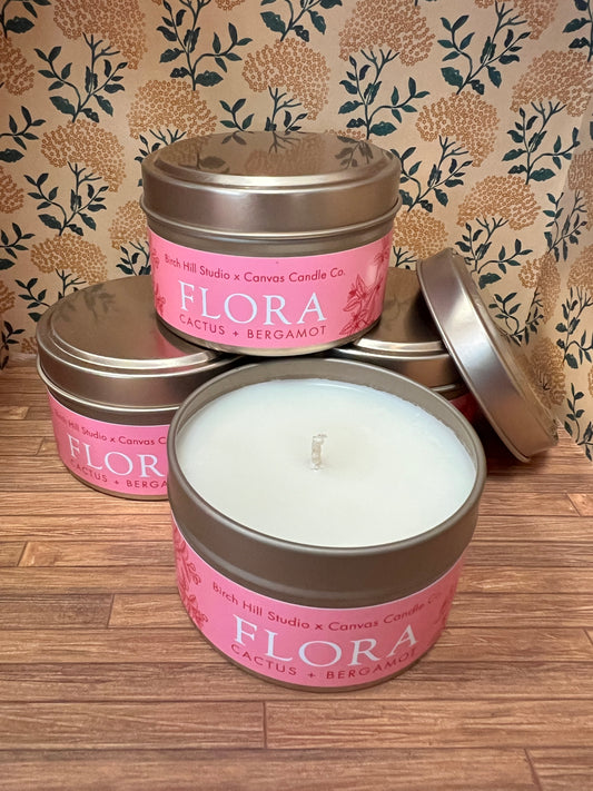 FLORA Candle 6oz. Gold Tin