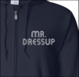 Mr. Dressup Full Zip Hoodie-Navy