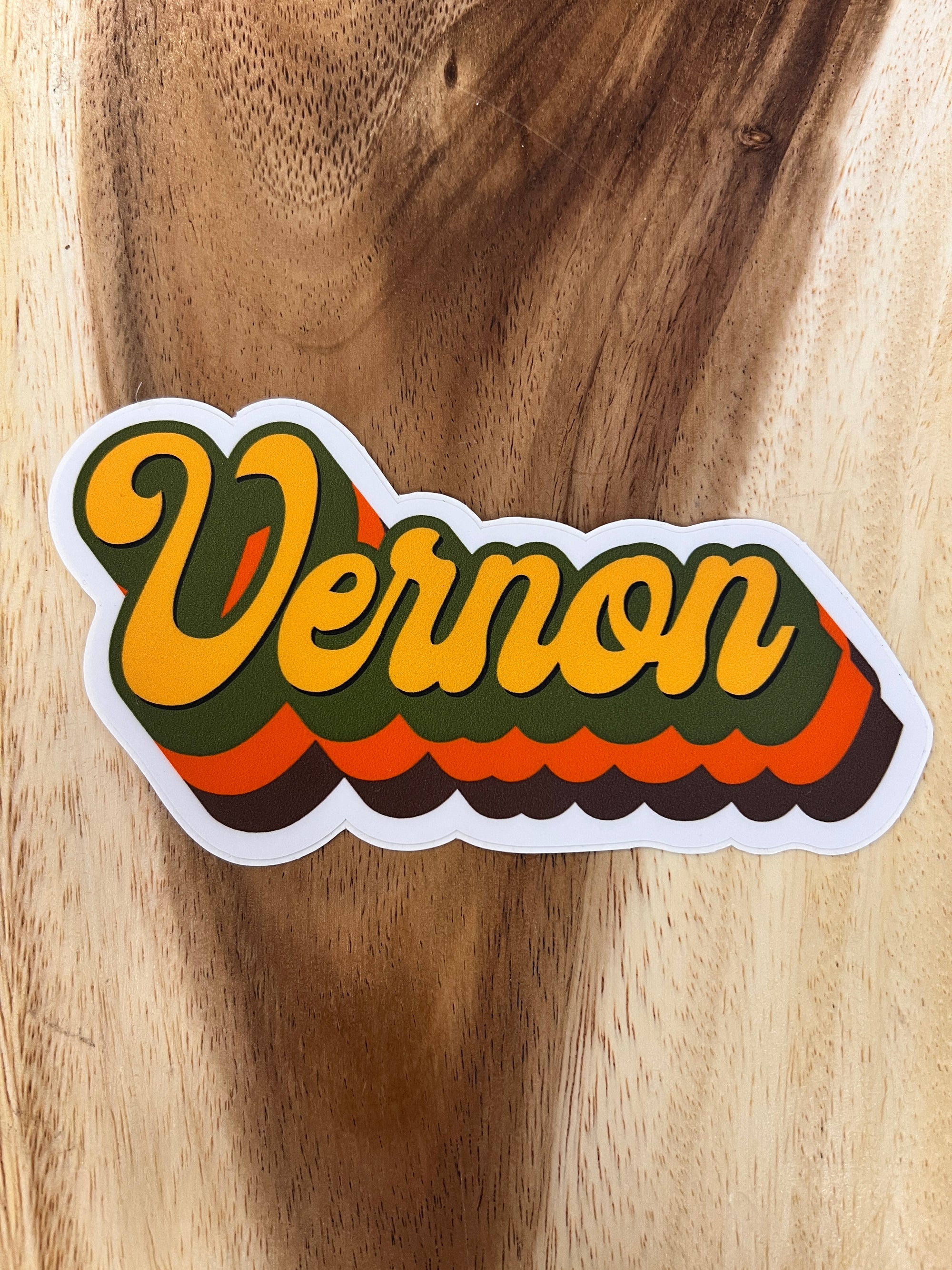 Retro Rainbow Vernon Sticker