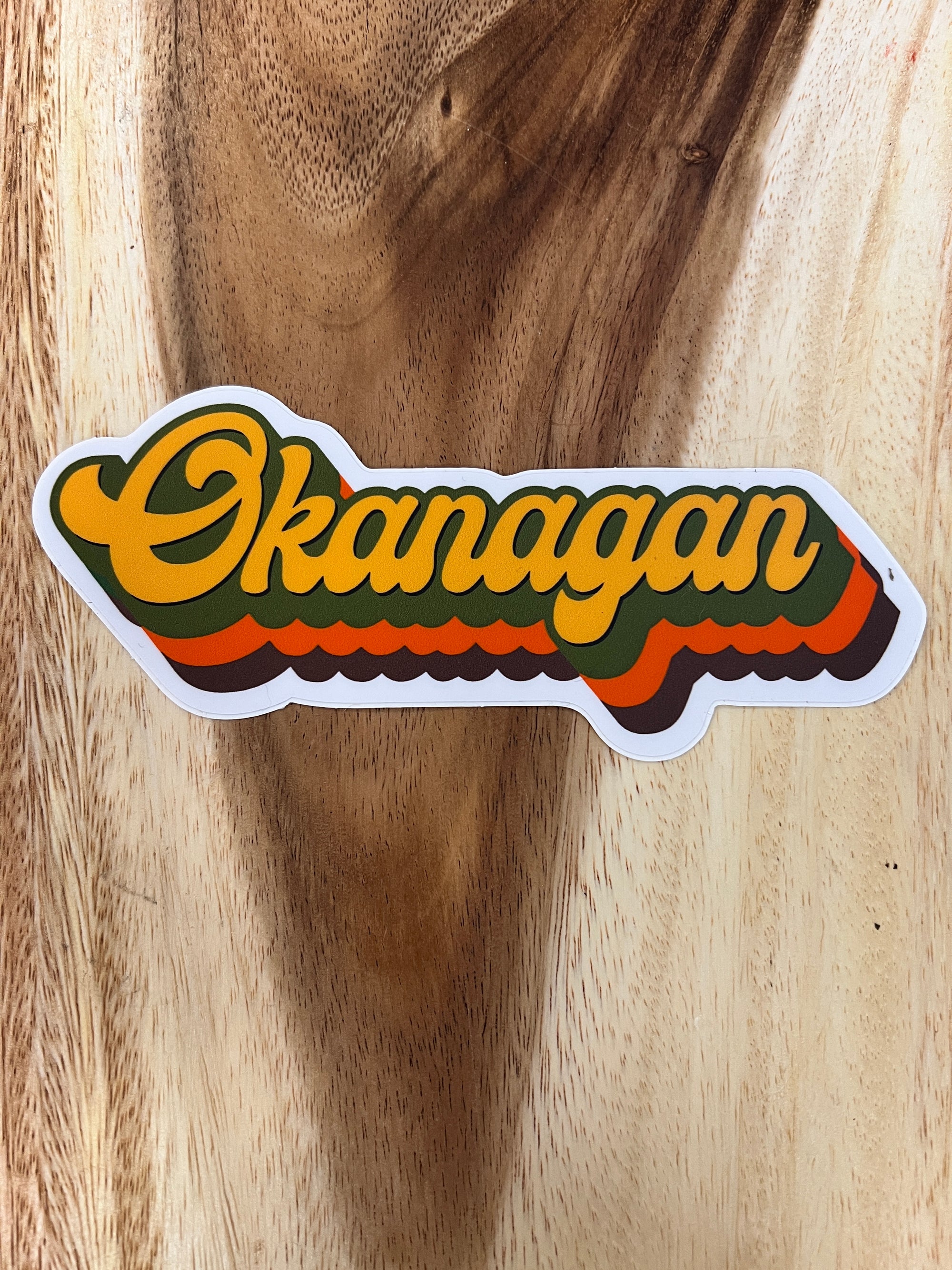 Retro Rainbow Okanagan Sticker