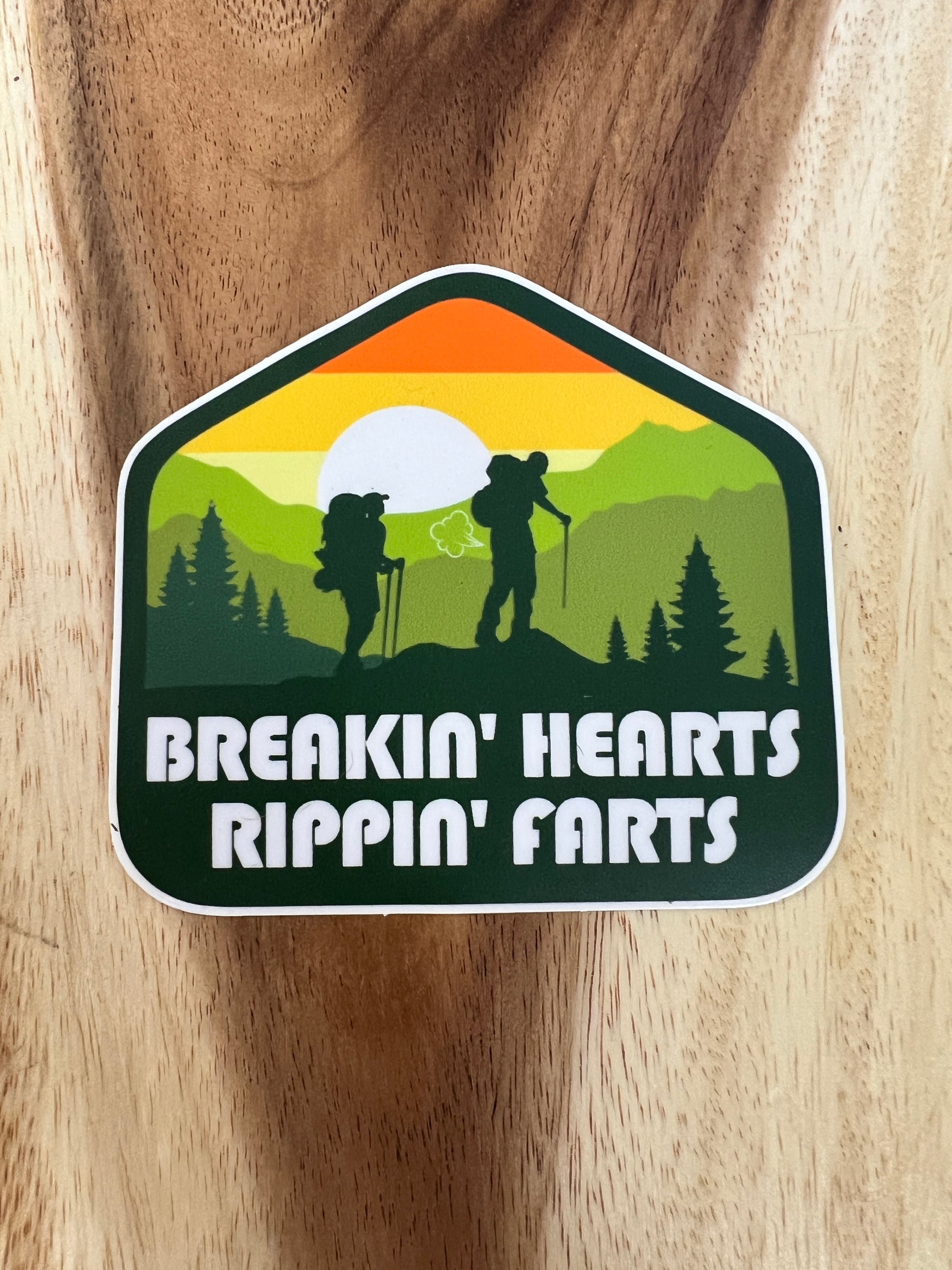 Breakin' Hearts Rippin' Farts Sticker