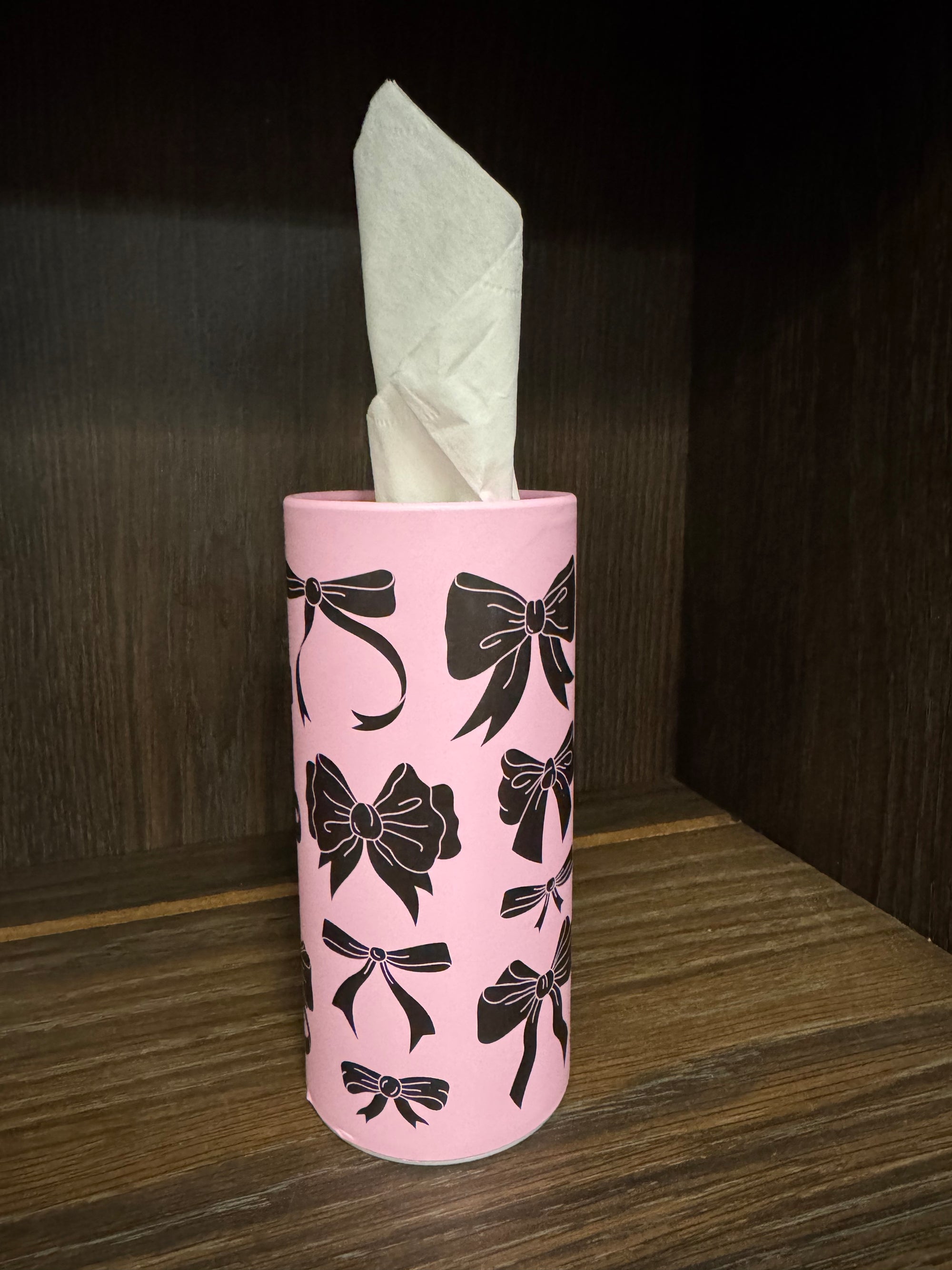 Pink Facial Tissue Box