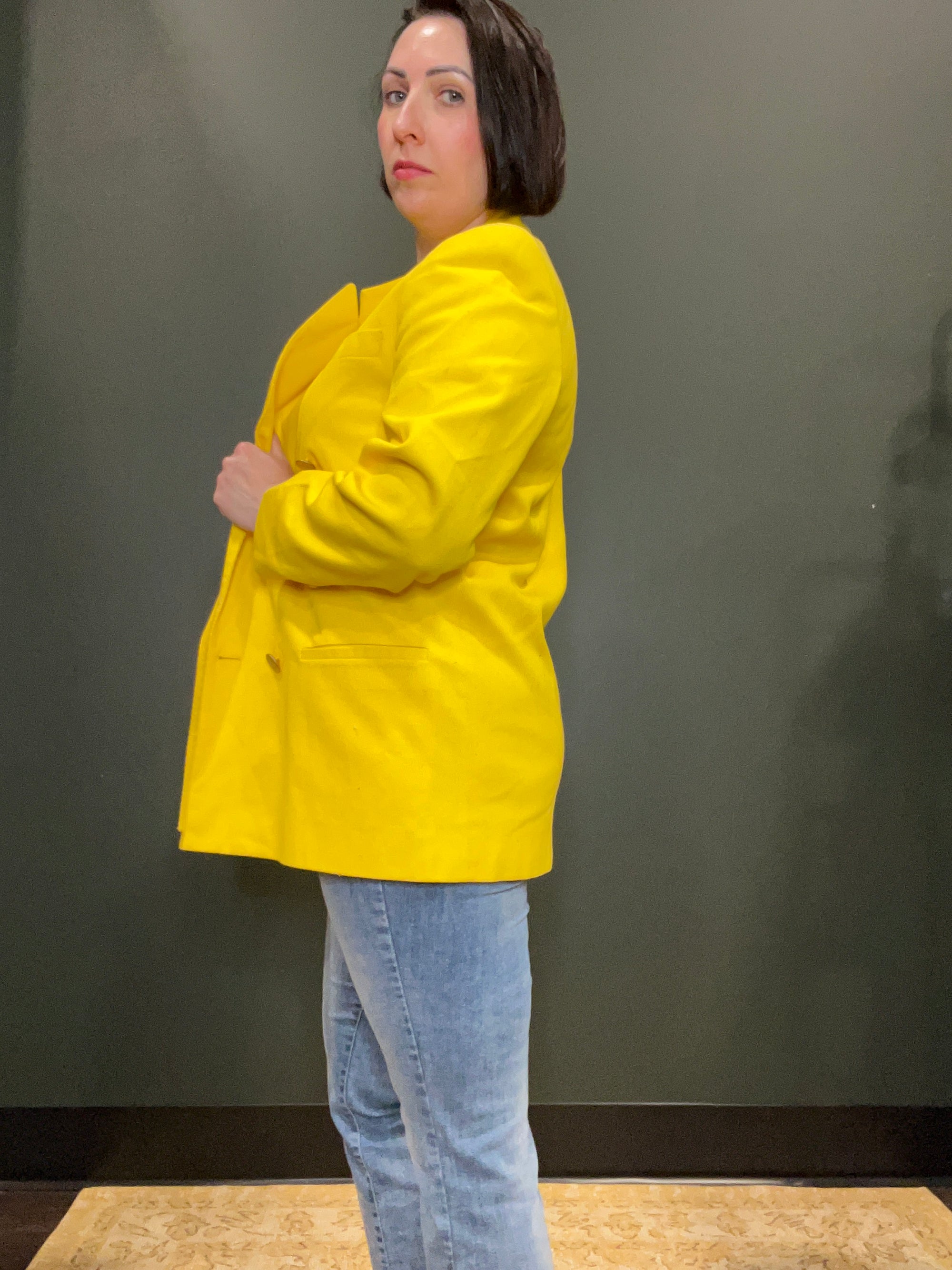 Vintage Canary Yellow Blazer