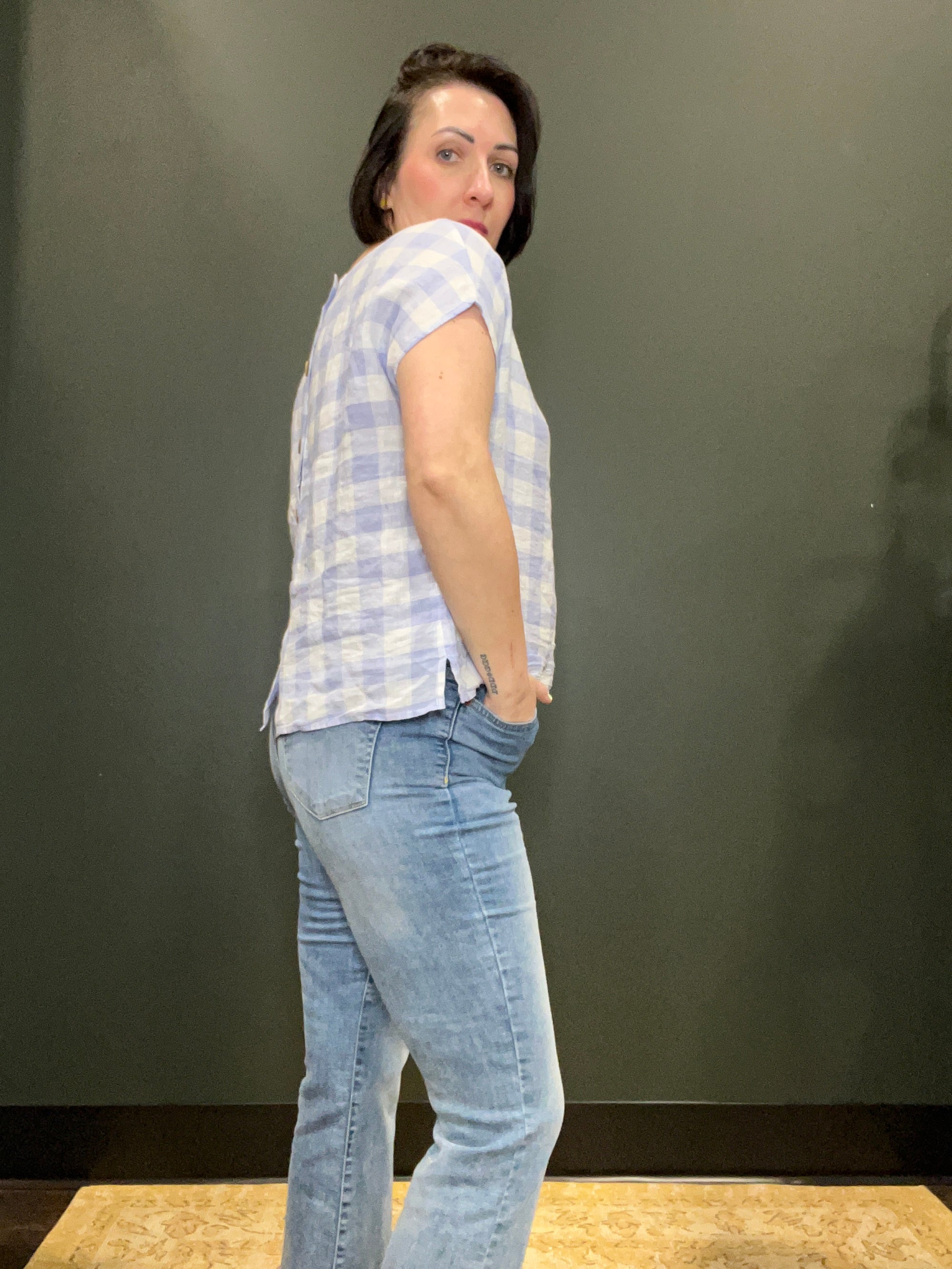 Blue Gingham Blouse
