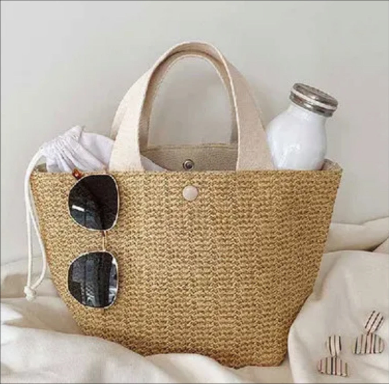 Woven Mini Tote Bag