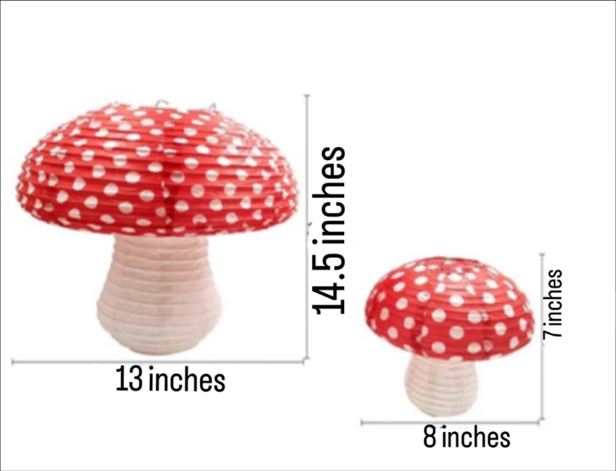 Mushroom Paper Lantern-set of 3